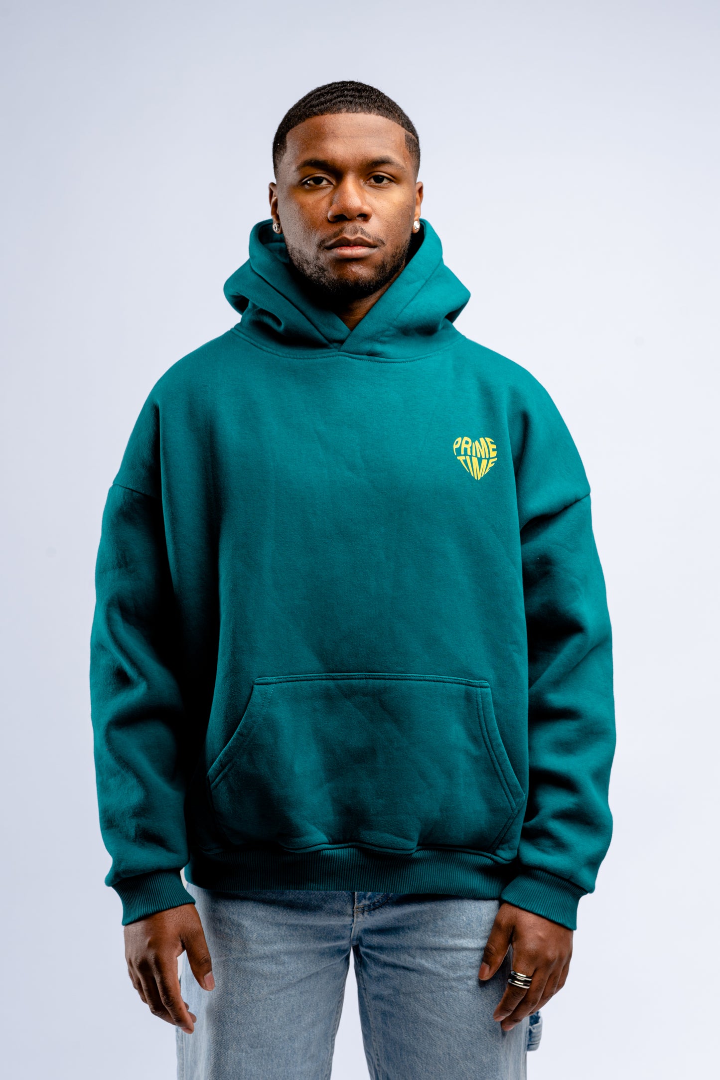Heart Hoodie Petrol