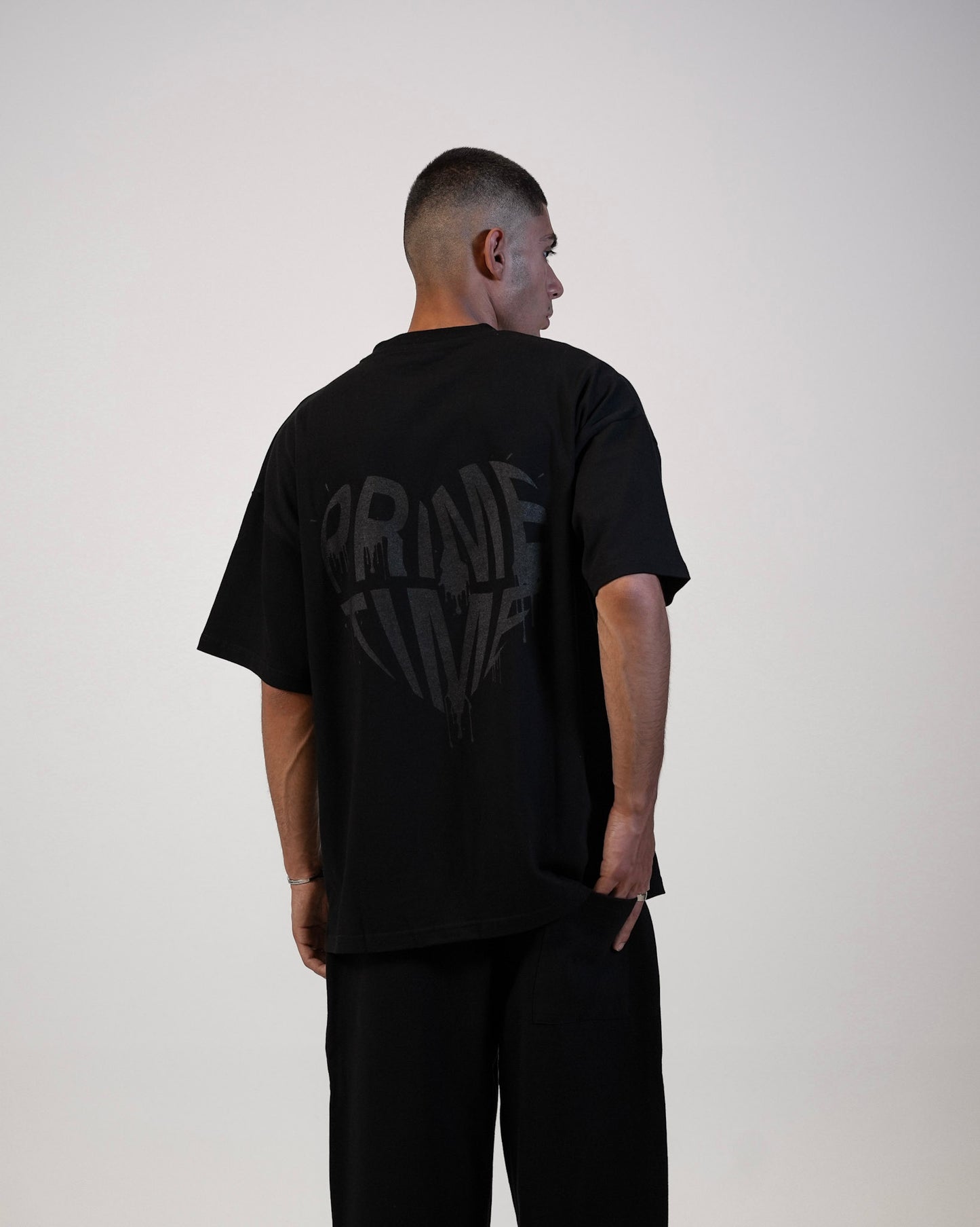 Heart Tee Black on Black